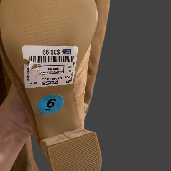 Steve Madden Light Brown Suede over the knee heeled boots - Picture 3 of 5